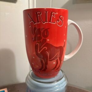 Aries Zodiac Red Mug